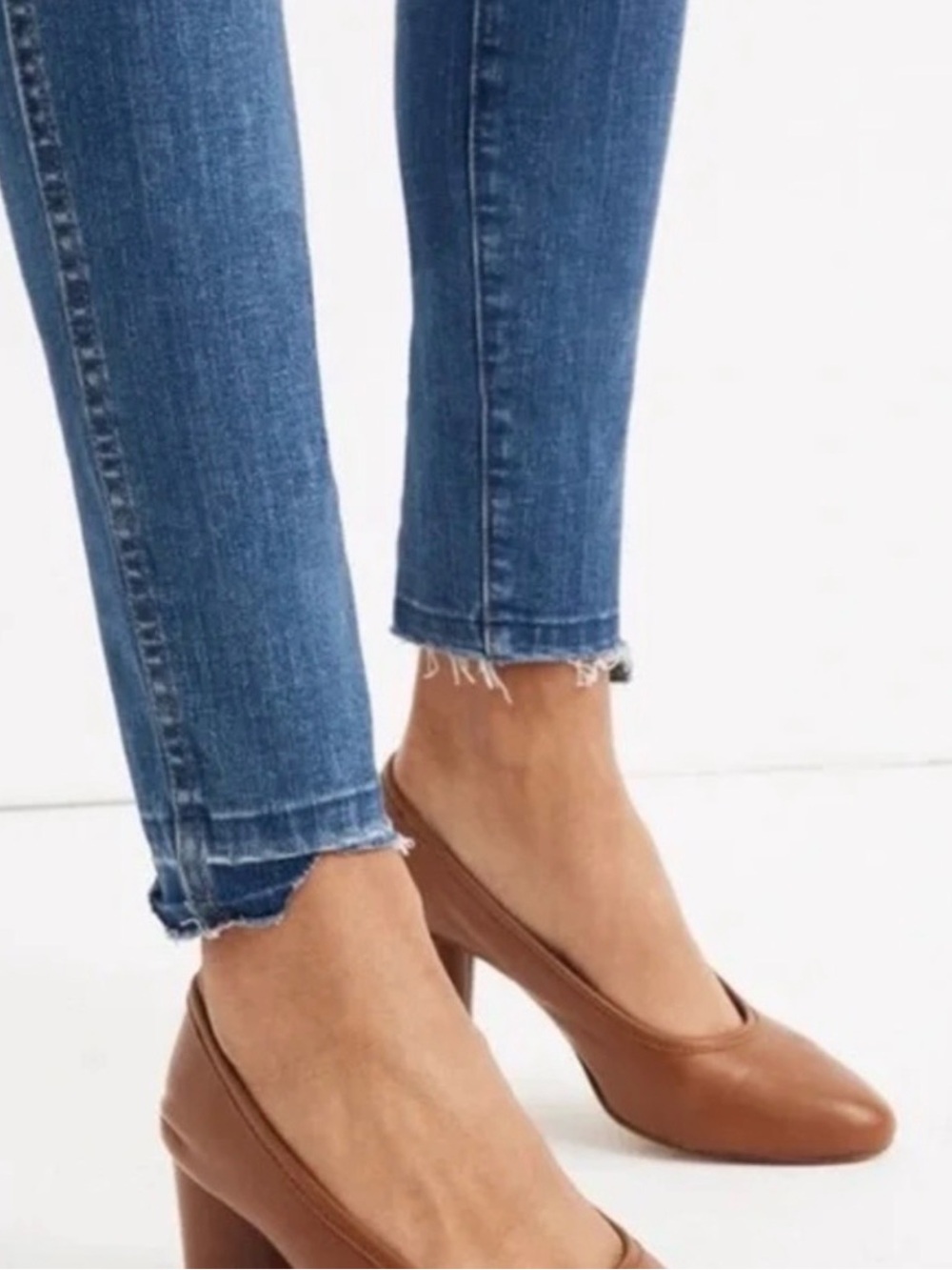 Madewell‎ Curvy High-Rise Skinny Jeans: Drop Step-Hem Edition Distress 27